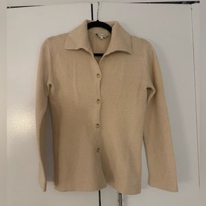 Vince Cashmere knit polo cardigan - small - sand